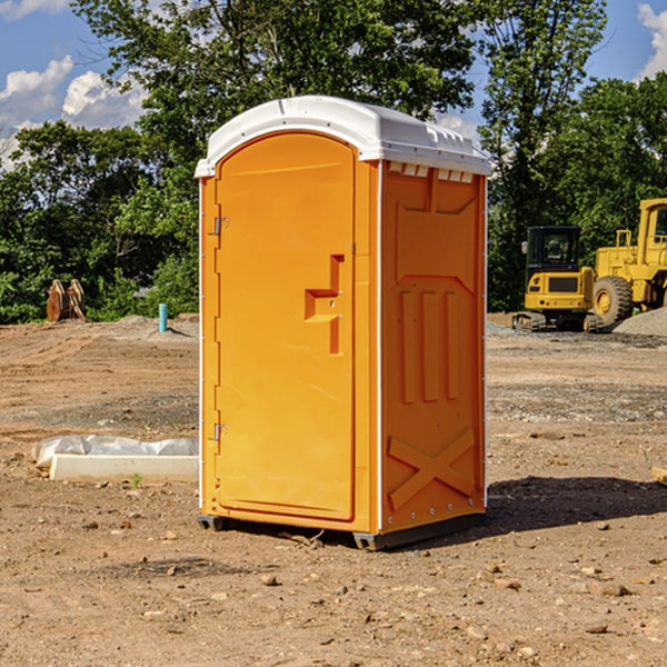 how often are the portable restrooms cleaned and serviced during a rental period in Swannanoa